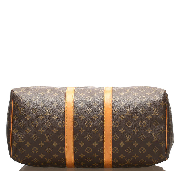 ルイ ヴィトン モノグラム キーポル45 M41428 ブラウン 茶 PVC レザー ボストンバッグ ユニセックス LOUIS VUITTON 中古