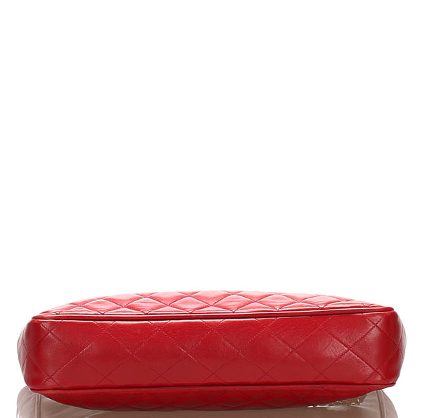 シャネル レッド 赤 レザー チェーン ショルダー トートバッグ レディース CHANEL 中古