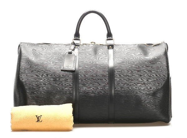 ルイ ヴィトン エピ キーポル60 M42942 ブラック 黒 レザー ボストンバッグ レディース LOUIS VUITTON 中古
