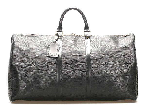 ルイ ヴィトン エピ キーポル60 M42942 ブラック 黒 レザー ボストンバッグ レディース LOUIS VUITTON 中古
