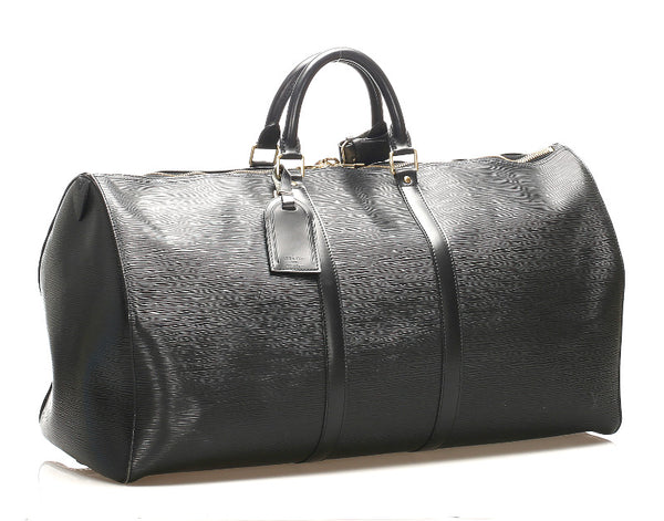 ルイ ヴィトン エピ キーポル60 M42942 ブラック 黒 レザー ボストンバッグ レディース LOUIS VUITTON 中古