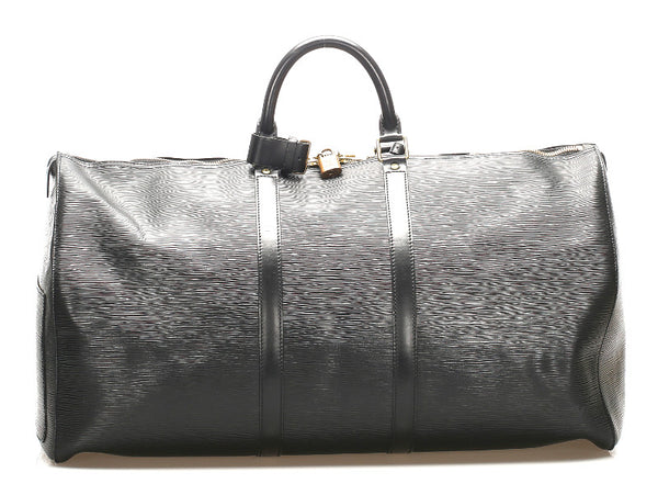 ルイ ヴィトン エピ キーポル60 M42942 ブラック 黒 レザー ボストンバッグ レディース LOUIS VUITTON 中古