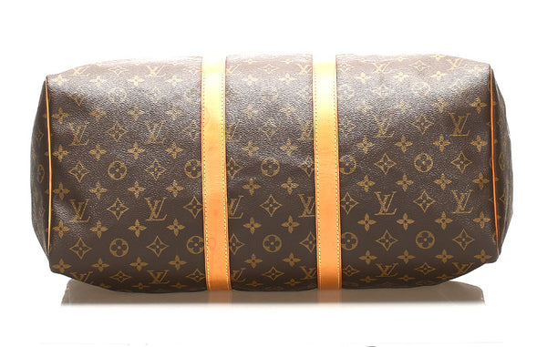 ルイ ヴィトン モノグラム キーポル45 M41428 ブラウン PVC レザー ボストンバッグ レディース LOUIS VUITTON 中古