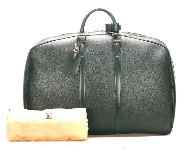 ルイ ヴィトン タイガ エランガアンポッシュ M30104 グリーン レザー ボストンバッグ メンズ LOUIS VUITTON 中古