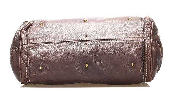 クロエ パディントン ブラウン レザー ショルダーバッグ レディース Chloe 中古