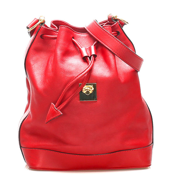 セリーヌ レッド レザー 肩掛け ショルダーバッグ レディース CELINE 中古