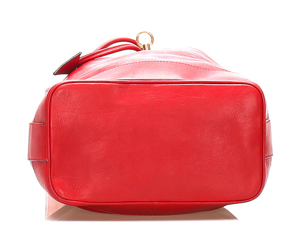 セリーヌ レッド レザー 肩掛け ショルダーバッグ レディース CELINE 中古
