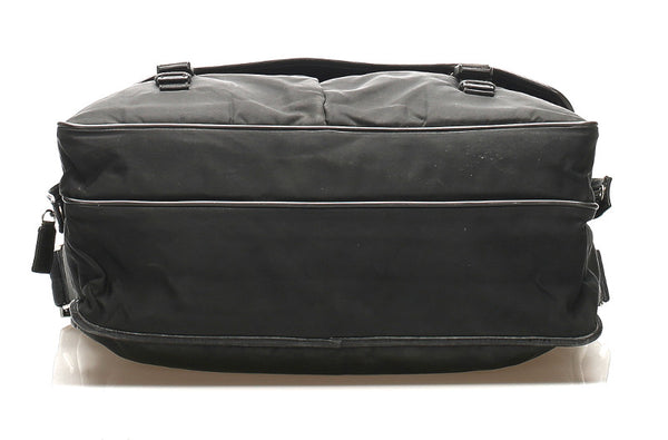 プラダ ブラック ナイロン レザー 斜め掛け ショルダーバッグ メンズ PRADA 中古