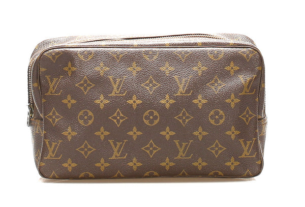 ルイ ヴィトン モノグラム トゥルーストワレット Ｍ47524 ブラウン 茶 PVC ポーチ レディース LOUIS VUITTON 中古