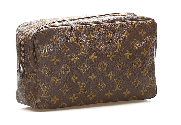 ルイ ヴィトン モノグラム トゥルーストワレット Ｍ47524 ブラウン 茶 PVC ポーチ レディース LOUIS VUITTON 中古