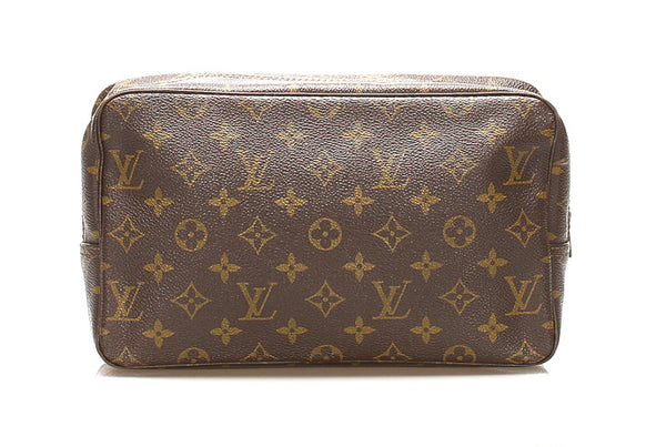 ルイ ヴィトン モノグラム トゥルーストワレット Ｍ47524 ブラウン 茶 PVC ポーチ レディース LOUIS VUITTON 中古