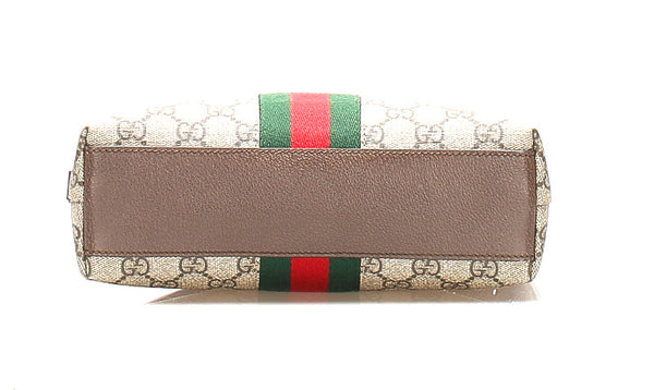 グッチ オフィディア シェリー 499621 ブラウン 茶 PVC レザー ショルダーバッグ レディース GUCCI 中古