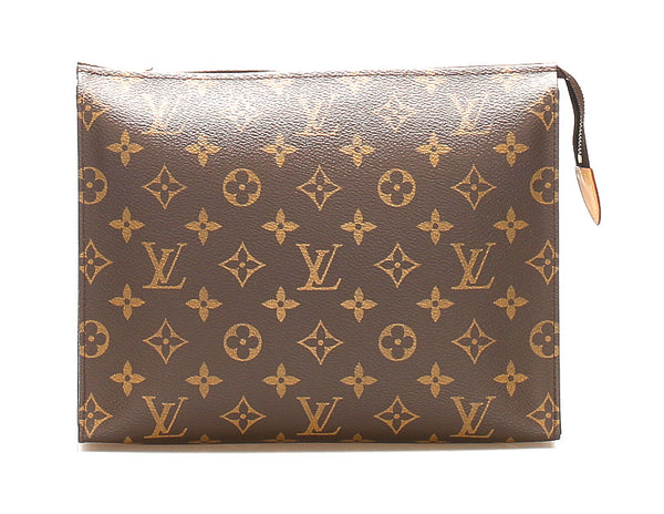 ルイ ヴィトン モノグラム ポッシュ トワレット26 M47542 ブラウン 茶 PVC レザー セカンドバッグ メンズ LOUIS VUITTON 中古