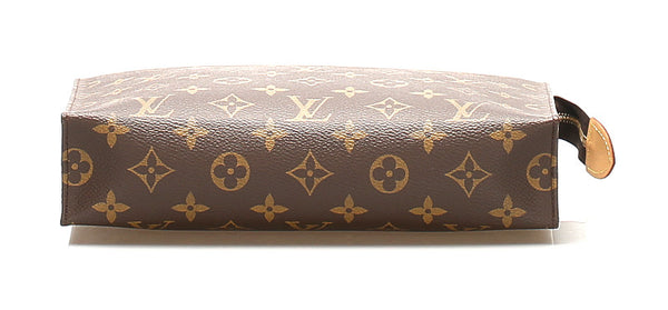 ルイ ヴィトン モノグラム ポッシュ トワレット26 M47542 ブラウン 茶 PVC レザー セカンドバッグ メンズ LOUIS VUITTON 中古