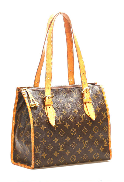 ルイ ヴィトン モノグラム ポパンクール オ M40007  ブラウン 茶 PVC レザー トートバッグ レディース LOUIS VUITTON 中古