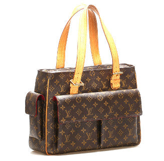 ルイ ヴィトン モノグラム ミュルティプリシテ M51162 ブラウン 茶 PVC レザー トートバッグ レディース LOUIS VUITTON 中古