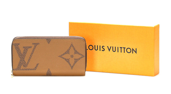 ルイ ヴィトン モノグラム ジャイアント リバース  M69353 ブラウン 茶 PVC レザー 長財布 ユニセックス LOUIS VUITTON 中古