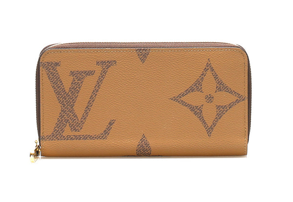 ルイ ヴィトン モノグラム ジャイアント リバース  M69353 ブラウン 茶 PVC レザー 長財布 ユニセックス LOUIS VUITTON 中古