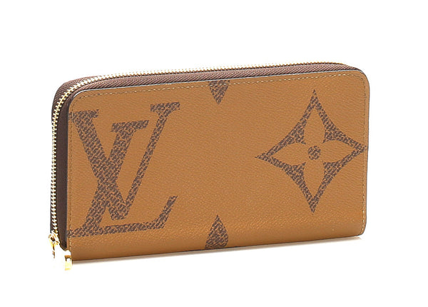 ルイ ヴィトン モノグラム ジャイアント リバース  M69353 ブラウン 茶 PVC レザー 長財布 ユニセックス LOUIS VUITTON 中古