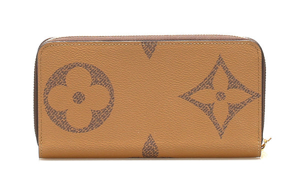 ルイ ヴィトン モノグラム ジャイアント リバース  M69353 ブラウン 茶 PVC レザー 長財布 ユニセックス LOUIS VUITTON 中古