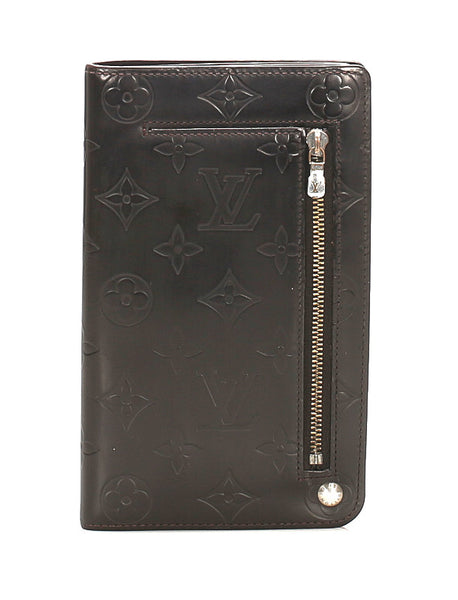 ルイ ヴィトン モノグラム グラセ  ホイスト M66450 ブラウン レザー 二つ折り財布 ユニセックス LOUIS VUITTON 中古