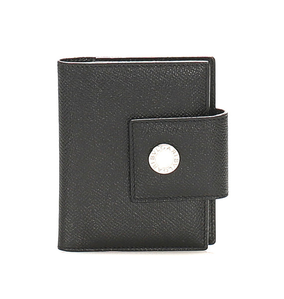ブルガリ ブラック レザー カードケース メンズ BVLGARI 中古