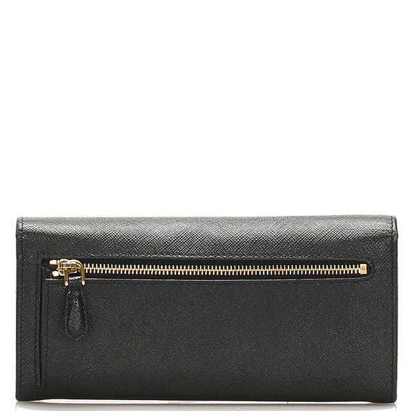 プラダ 1MH132 ブラック 黒 サフィアーノ 長財布 レディース PRADA 中古
