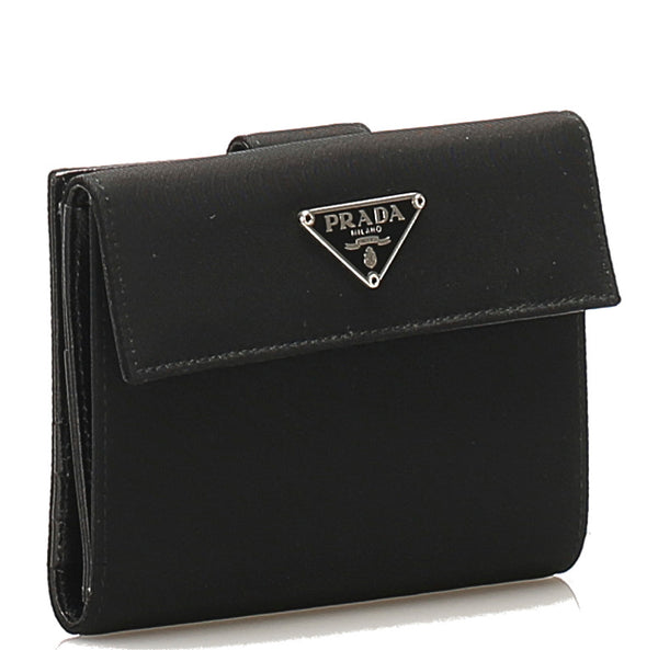 プラダ M523 ブラック 黒 ナイロン 三つ折り財布 ユニセックス PRADA 中古