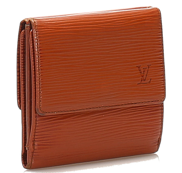 ルイ ヴィトン エピ M63483 ブラウン 茶 レザー 二つ折り財布 レディース LOUIS VUITTON 中古