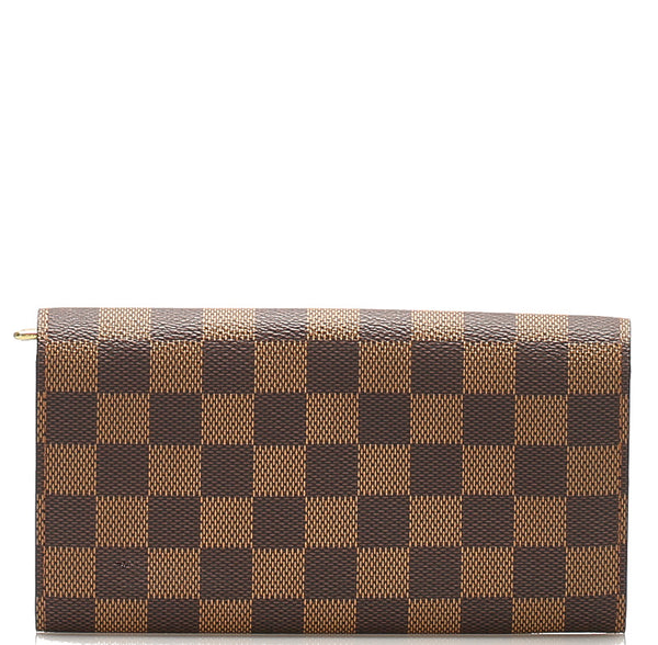 ルイ ヴィトン ダミエ ポルトフォイユサラ N61734 ブラウン PVC レザー 長財布 ユニセックス LOUIS VUITTON 中古