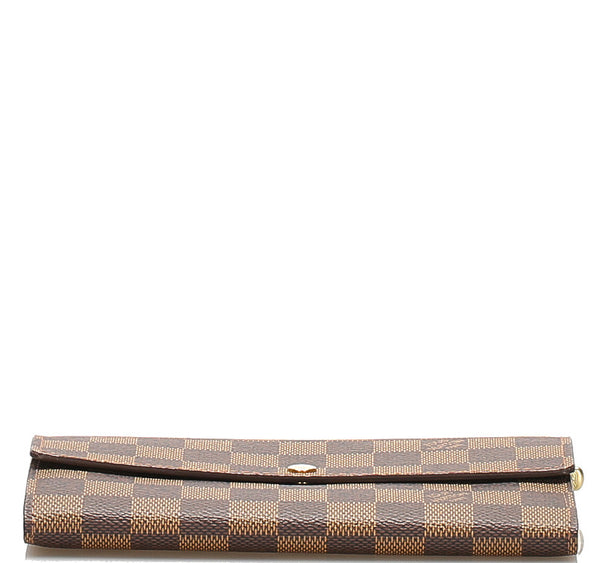 ルイ ヴィトン ダミエ ポルトフォイユサラ N61734 ブラウン PVC レザー 長財布 ユニセックス LOUIS VUITTON 中古