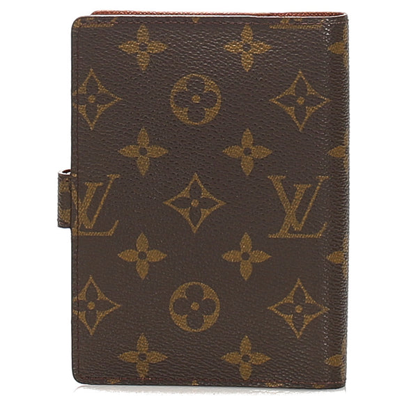 ルイ ヴィトン モノグラム アジェンダPM R20005 ブラウン 茶 PVC レザー 手帳カバー ユニセックス LOUIS VUITTON 中古