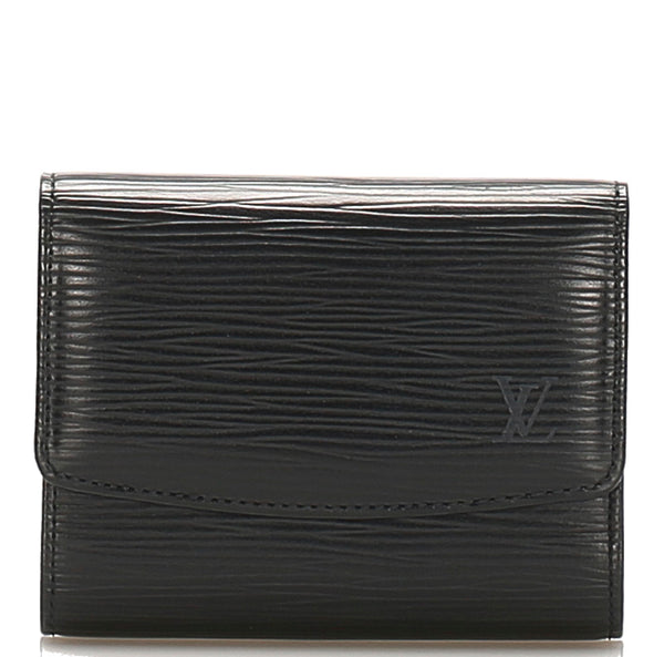 ルイ ヴィトン エピ ポルトカルトクレディ M63482 ブラック レザー カードケース メンズ LOUIS VUITTON 中古