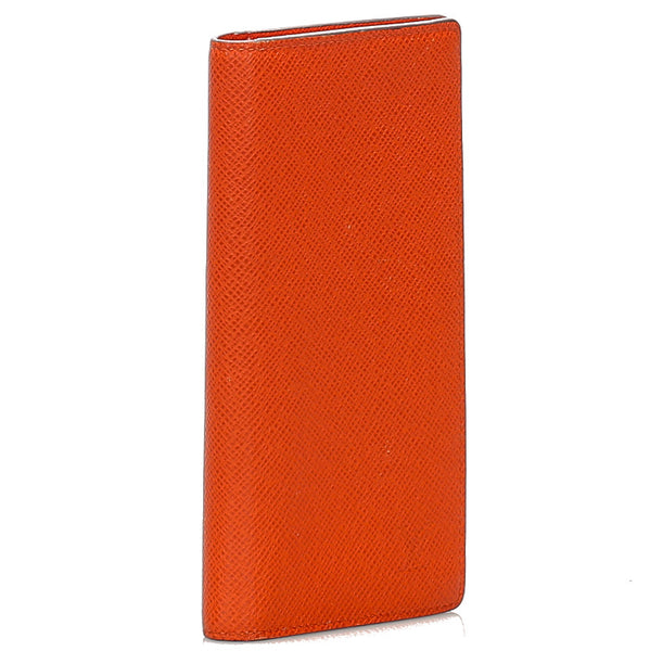 ルイ ヴィトン タイガ ポルトフォイユ  ブラザ M32839 オレンジ レザー 長財布 メンズ LOUIS VUITTON 中古