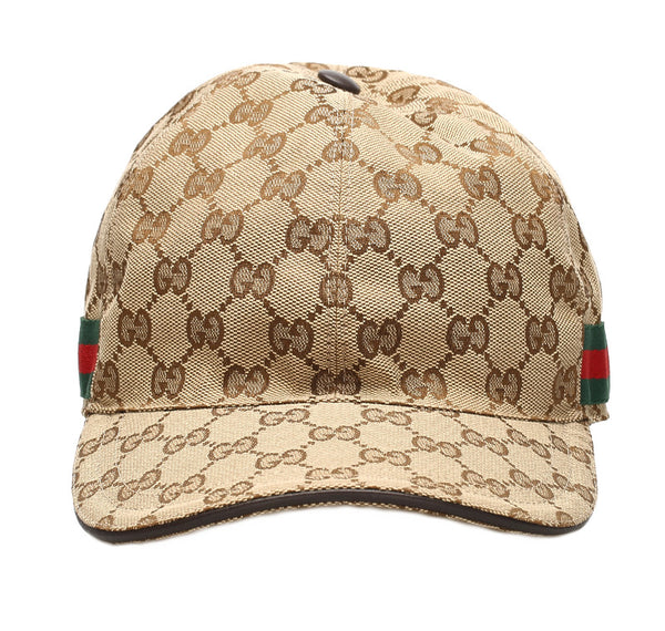グッチ GGキャンバス 200035 ベージュ キャンバス キャップ レディース GUCCI 中古