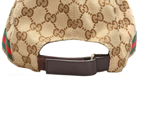 グッチ GGキャンバス 200035 ベージュ キャンバス キャップ レディース GUCCI 中古