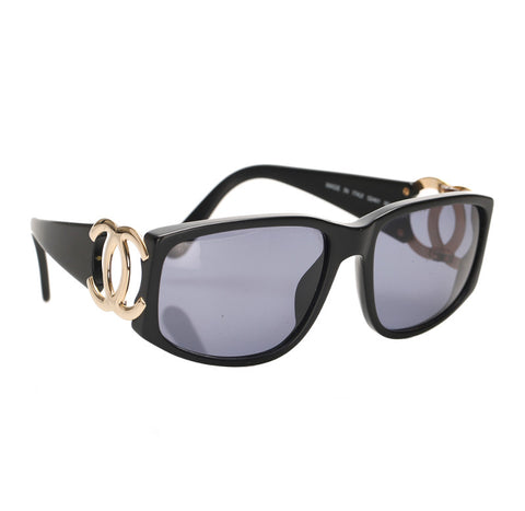 シャネル ココマーク ブラック 黒 プラスチック サングラス レディース CHANEL 中古