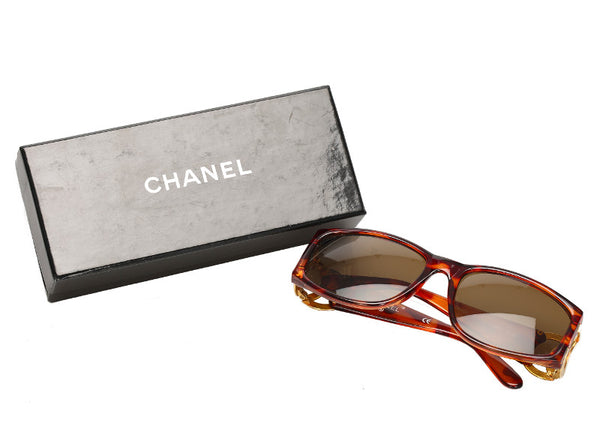 シャネル ココマーク ブラウン 茶 プラスチック サングラス レディース CHANEL 中古