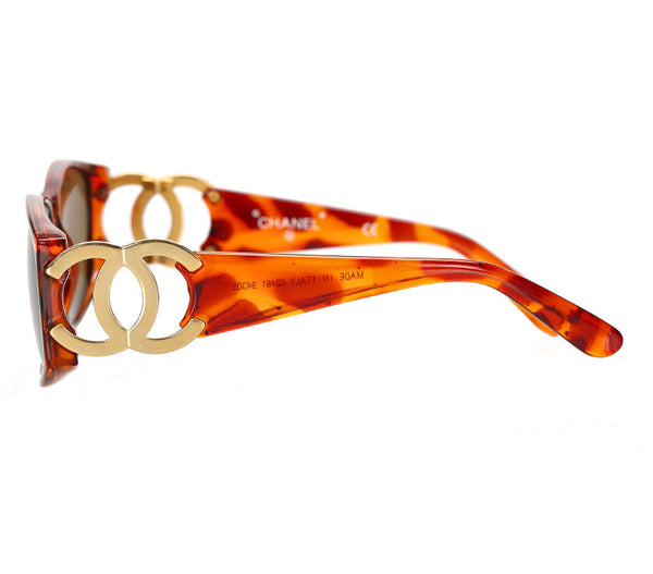 シャネル ココマーク ブラウン 茶 プラスチック サングラス レディース CHANEL 中古