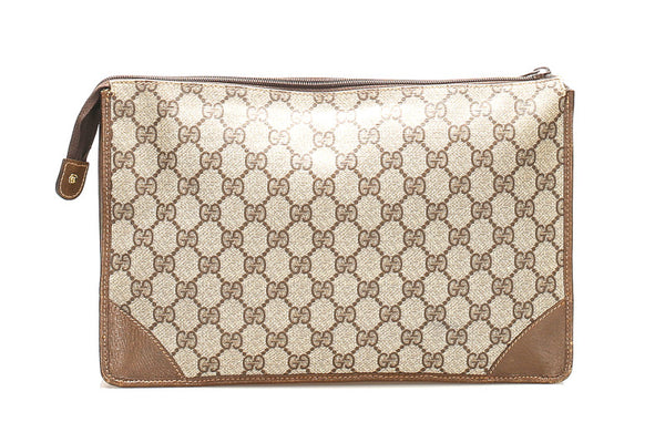 グッチ GGスプリーム 89.01.029 PVC クラッチバッグ レディース GUCCI 中古