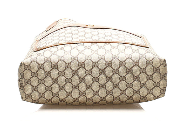 グッチ GGスプリーム シェリー 56.02.003 ブラウン 茶 PVC レザー トートバッグ ユニセックス GUCCI 中古