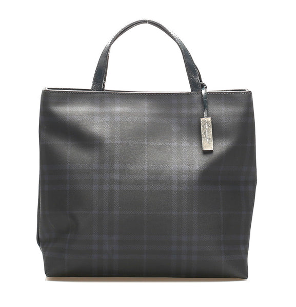 バーバリー ネイビー レザー ハンドバッグ ユニセックス BURBERRY 中古