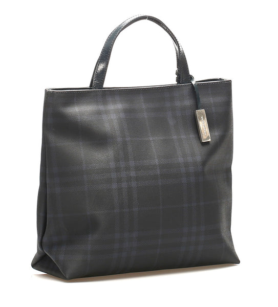 バーバリー ネイビー レザー ハンドバッグ ユニセックス BURBERRY 中古