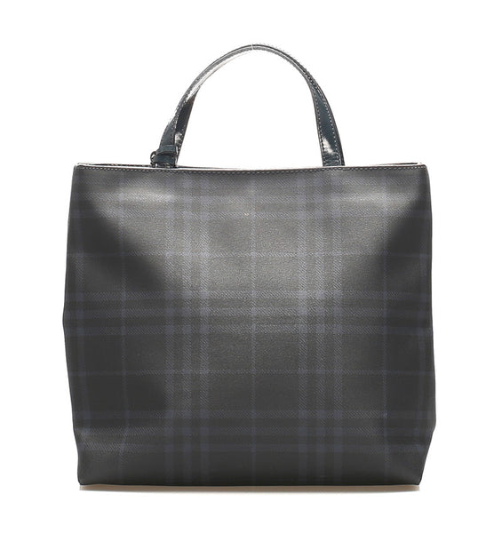 バーバリー ネイビー レザー ハンドバッグ ユニセックス BURBERRY 中古