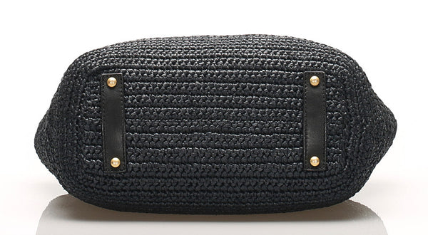 シャネル チェーン ココマーク ストロー レザー ショルダーバッグ レディース CHANEL 中古