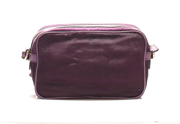 サルヴァトーレフェラガモ ヴァラリボン AU-21/0172 パープル ナイロン ショルダーバッグ レディース Salvatore Ferragamo 中古