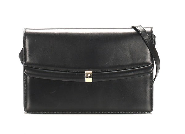 サルヴァトーレフェラガモ M218053 ブラック レザー ハンドバッグ レディース Salvatore Ferragamo 中古