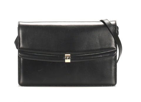 サルヴァトーレフェラガモ M218053 ブラック レザー ハンドバッグ レディース Salvatore Ferragamo 中古