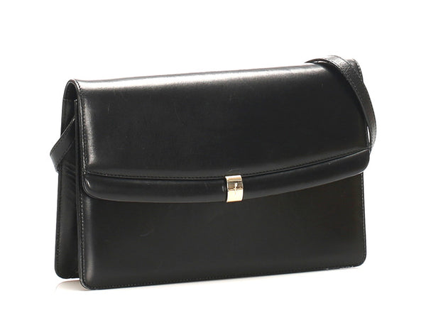 サルヴァトーレフェラガモ M218053 ブラック レザー ハンドバッグ レディース Salvatore Ferragamo 中古