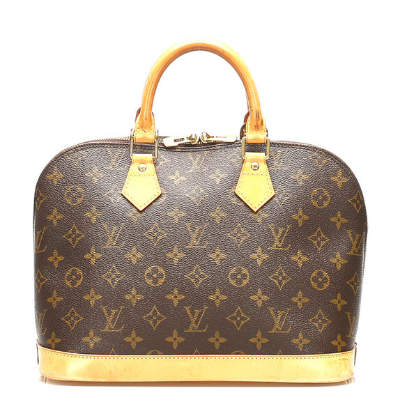 ルイ ヴィトン モノグラム アルマ M51130 ブラウン PVC レザー ハンドバッグ レディース LOUIS VUITTON 中古